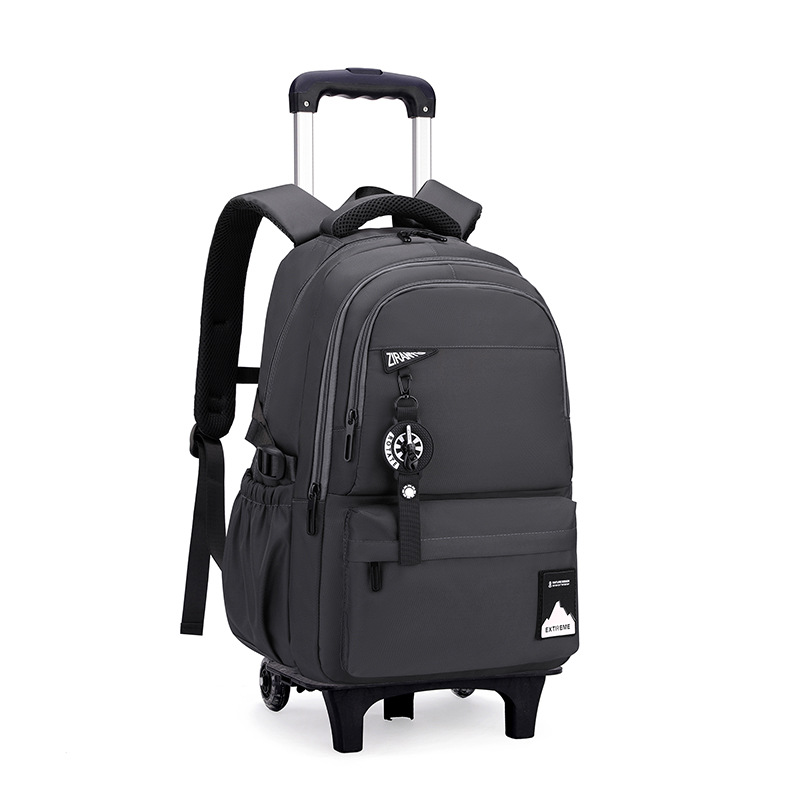 Mochila escolar con barra de tracción de moda de pescado natural transfronterizo Mochila escolar para estudiantes de secundaria y preparatoria de gran capacidad para hombres