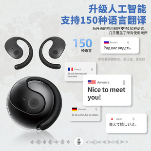 Cross-Border New Ai Translation Small Coconut Ball Jm13 Wireless Bluetooth Headset Supports Real-Time Multi-Language Translation Headset