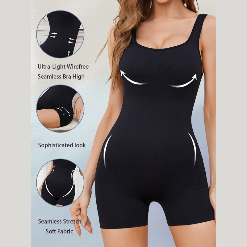 Women's Sports Bodysuit, Tight-Fitting Aerial Yoga Suit, Fitness Training, High-End Seamless Butt-Lifting Shapewear
