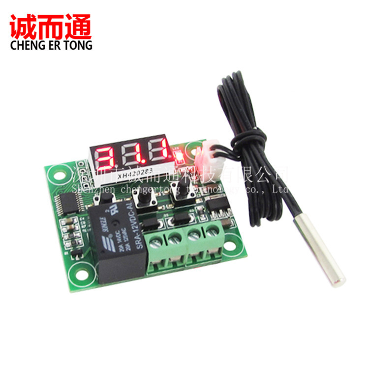 Xh-W1209 Digital Thermostat Module 1209 Digital Display Temperature Controller Refrigeration Heating 12V Red Light