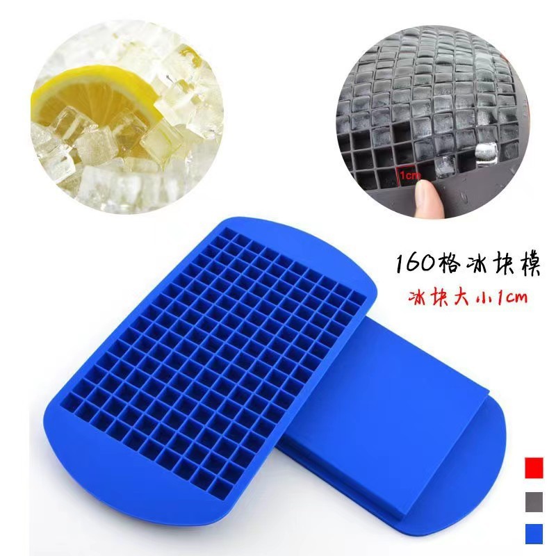 Food Grade 160 Grids 1 cm Small Square Silicone Ice Cube Mold Home Easy Clean Shaved Ice Ice Box Mold