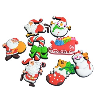 Cross-Border Cute Cartoon Santa Claus Pvc Soft Glue Refrigerator Magnet Elk Christmas Tree Gift Refrigerator Magnet Customization