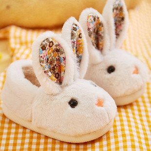Children's Cotton Slippers Autumn and Winter Girls Boys Baby Bag with Children's Cotton Shoes Warm Home Indoor Mao Mao Slippers
