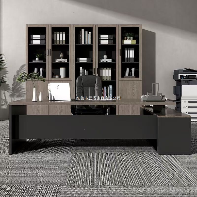 Office Desk, Boss Desk, Simple Modern Computer Desk and Chair Set, Light Luxury and High-End Feel, Single-Person Executive Manager Desk Office Desk, Boss Desk, Simple Modern Computer Desk and Chair Set, Light Luxury and High-End Feel, Single-Person Executive Manager Desk