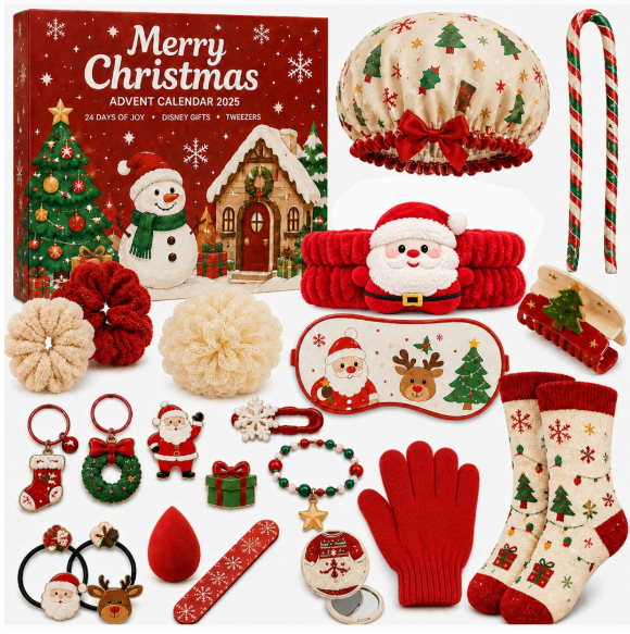 Caja Ciega de Calendario de Adviento de Tela para Navidad