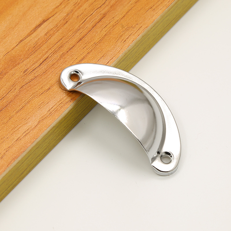 櫥櫃明裝抽屜拉手仿古銅半圓貝殼復古典把手多顏色拉手