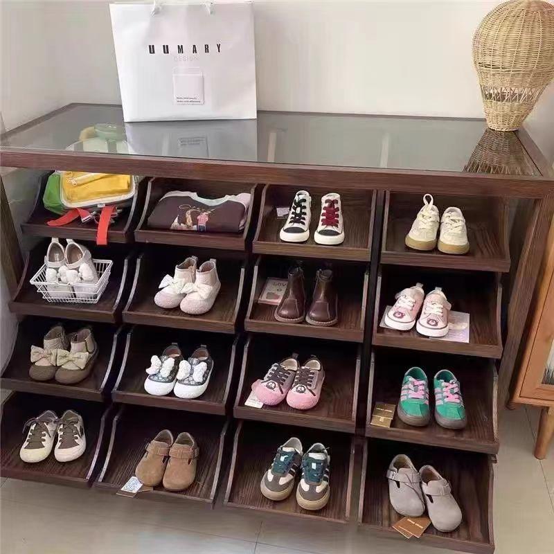 服装店流水台中岛柜展示台童装店女装店复古鞋柜边柜饰品柜陈列柜