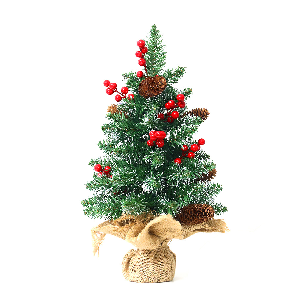Comercio exterior transfronterizo mini árbol de Navidad Pino cono 45cm escritorio simulación planta decoración de la Oficina decoraciones de Navidad