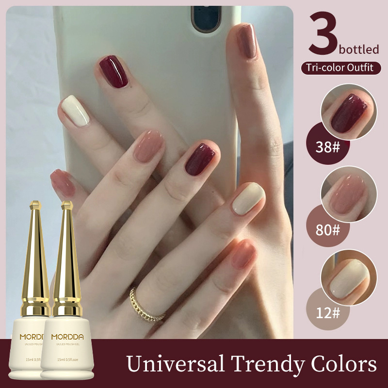 2025 nuevo traje especial de salón de manicura de color popular de color blanco mágico de champán de platino