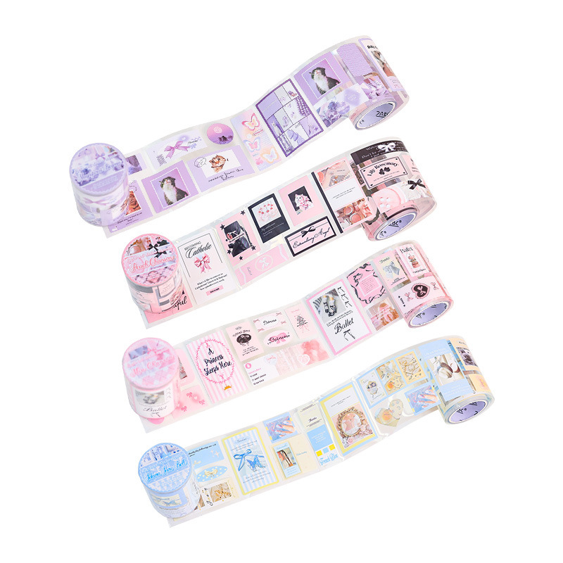 Luz y sombra cápsula transparente cinta adhesiva impermeable pet diy diario de mano pegatinas de decoración retro paisajismo transfronterizo pegatinas de mano