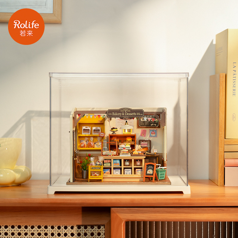 Ruostate rolife Ruolai DIY Cabin Dust Cover Display Box Household Imitation Acrylic Toy Storage Box Transparent