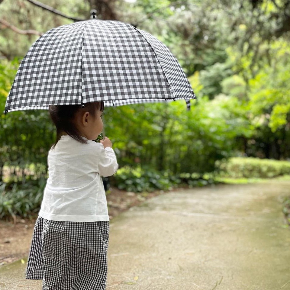 韓國ins兒童可視雨傘幼兒園創意復古格子男女寶寶傘迷你小孩小童