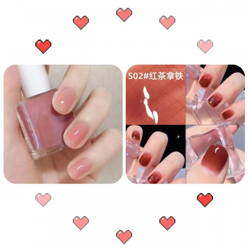 水性氷透裸色マニキュアがきらきらしています。|undefined
