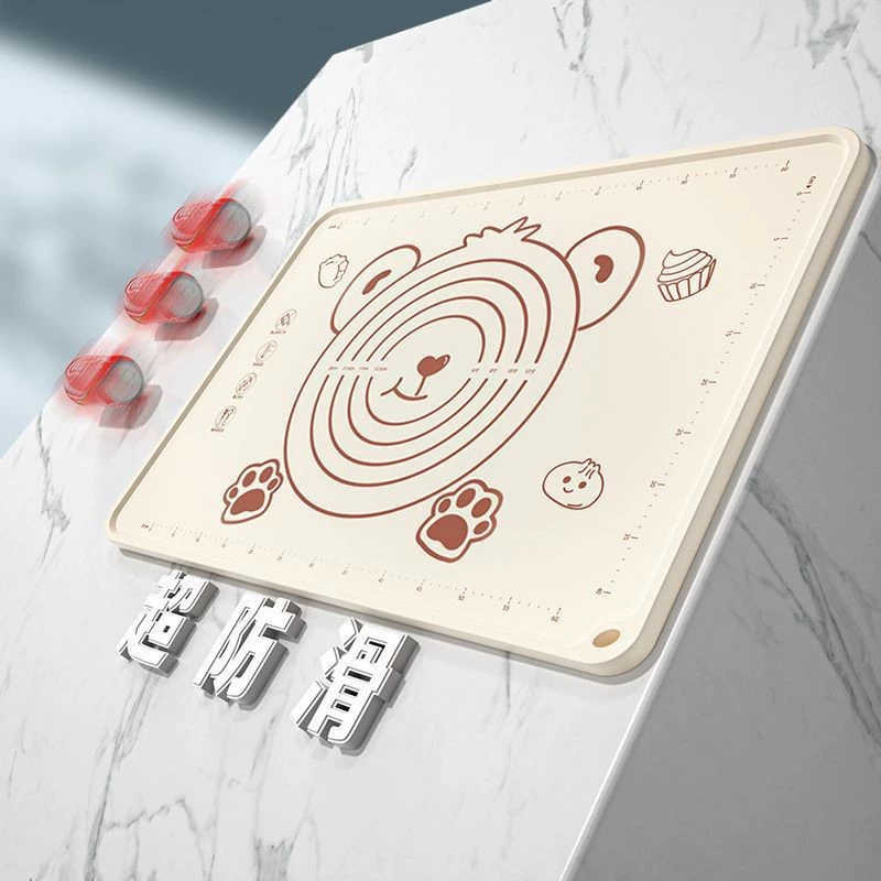[Send cutting knife+rolling pin] Thicked non -stick silicone panel non -slip non -stick surface scale Silicone cushion kneading