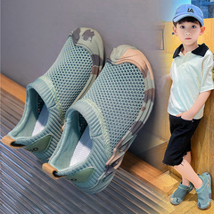 Children's Sports Shoes 2024 New Spring and Summer Breathable Mesh Boys' Sports Shoes Anti-Slip Soft Sole Slip-On for Girls