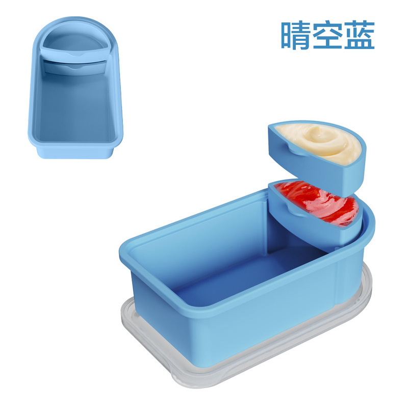 新款硅胶零食容器保鲜便携分装带盖可拆卸硅胶大容量调味盒酱料盒|undefined