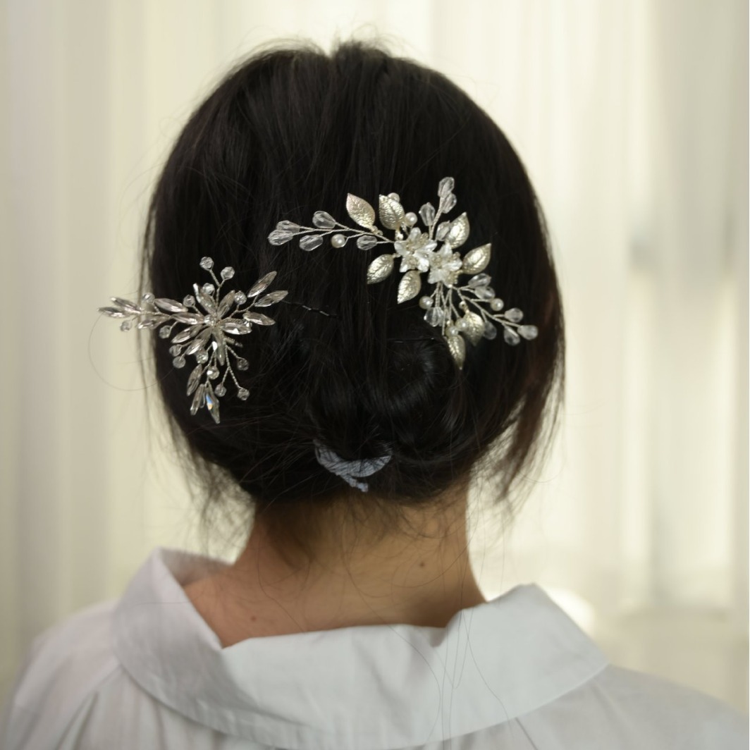 L3067卡洛新娘頭飾發梳歐美婚禮婚紗配飾水晶頭飾手工頭花髮飾