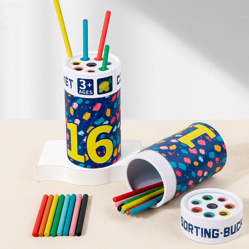 Madera educación temprana forma de niños montes emparejados bloques de construcción geométricos porosos ayuda de enseñanza cognitiva clasificación caja de juguetes de puzzle