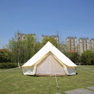 印第安蒙古包帐篷户外 直径4米bell tent露营钟型营地防水棉帐篷