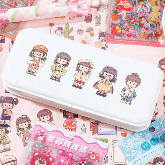 40 cartoon cute transparent waterproof pvc stickers diy hand account diary decoration material stickers cartoon Cup stickers
