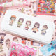 40 cartoon cute transparent waterproof pvc stickers diy hand account diary decoration material stickers cartoon Cup stickers