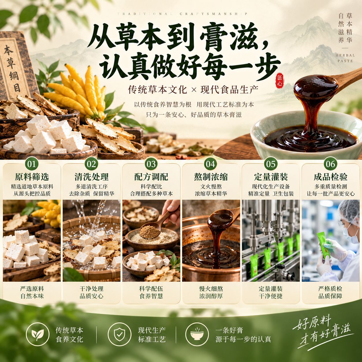 Fu Ling Gao (Poria & Wuzhimaotao Herbal Paste) — Ready-to-Eat Herbal Paste Sachets, 100g specifications