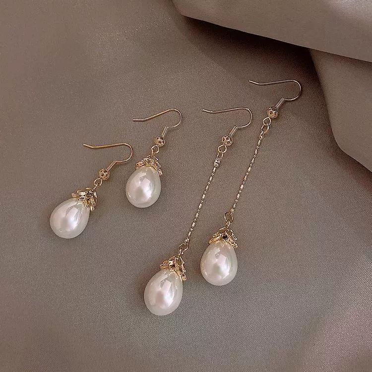 Серьги из жемчуга, серебряная игла, образец серебра 925, французский стиль, интернет-знаменитость, коллекция 2022, корейский стиль