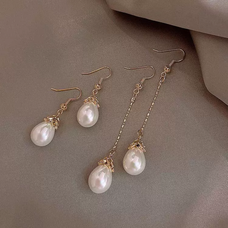 Серьги из жемчуга, серебряная игла, образец серебра 925, французский стиль, интернет-знаменитость, коллекция 2022, корейский стиль