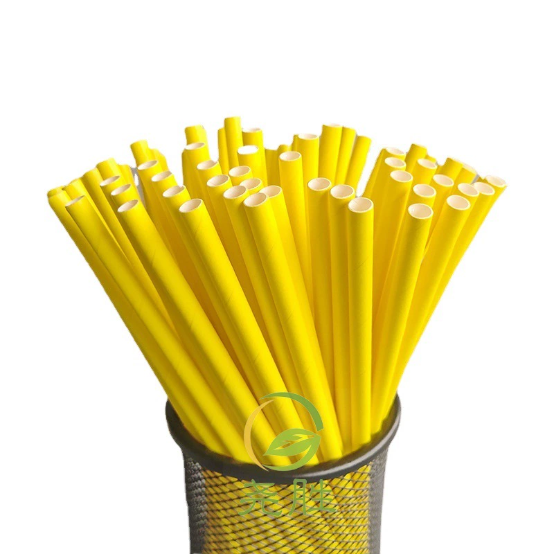 В наличии Поставка Одноразовая разлагаемая бумажная солома Фруктовый сок Напиток Солома Вечеринка Десерт Кондитерские изделия Украшение