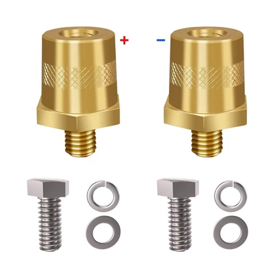 M8 Hexagonal Battery Terminal Car Battery Terminal Modification Adapter Pure Copper Integrated (Power supply, ignition system accessories) - m8-hexagonal-terminal-a-pair-of-positive-and-negative-terminals
