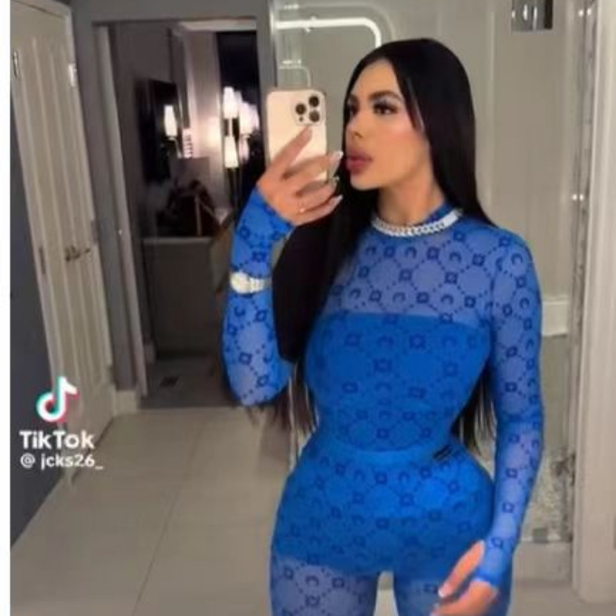 컬러풀한 블루 플로킹 바텀 셔츠 + 고품질