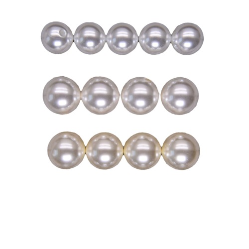 Perfect round Austrian imitation Shijia crystal glass imitation pearls handmade loose beads half hole earrings pendant hairpin material