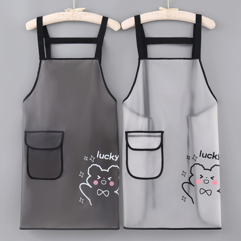 Kitchen Cooking Apron Sleeveless Waterproof and Oil-Proof Apron Catering Aquatic Products Translucent New Tpu No-Wash Work Clothes Kitchen Cooking Apron Sleeveless Waterproof and Oil-Proof Apron Catering Aquatic Products Translucent New Tpu No-Wash Work Clothes