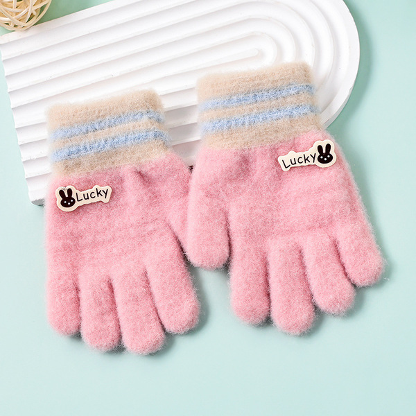 New Children's Winter Gloves Little Girls Cute Cartoon Warm Full Finger Boys Girls Baby Winter Warm