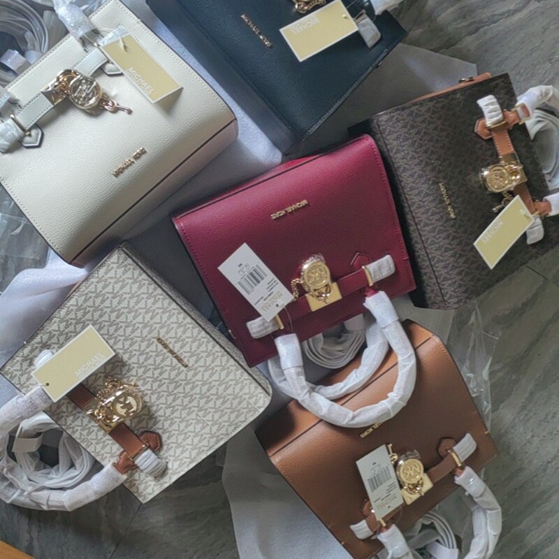 2024 New MK Hamilton Lock Bag Mini/small size Classic Old Flower Tote Bag Crossbody Women's Bag