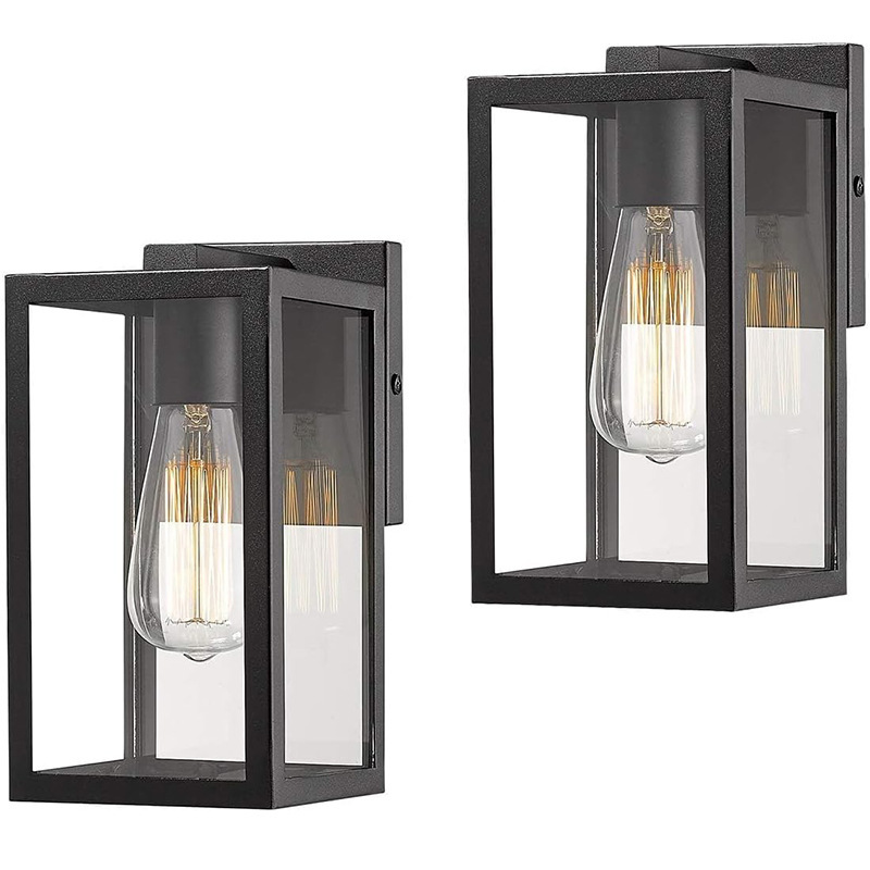 Cross-Border Supply of Outdoor Glass Wall Lights, Exterior Wall Lights, Terrace Lighting Fixtures Suitable for Porches, Garages, Residential Areas, and Restaurants Cross-Border Supply of Outdoor Glass Wall Lights, Exterior Wall Lights, Terrace Lighting Fixtures Suitable for Porches, Garages, Residential Areas, and Restaurants