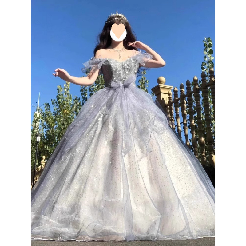 One-Shoulder Evening Dress for Women 2025 New Style Accessible Luxury Niche High-End Birthday Party 18-Year-Old Coming-Of-Age Ceremony Princess Dress Fairy