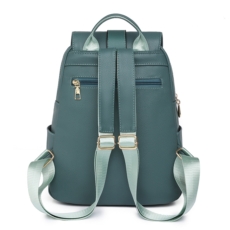 Comercio exterior al por mayor 2023 invierno nuevo estilo coreano damas PU mochila simple salvaje mochila de viaje al aire libre mochila escolar