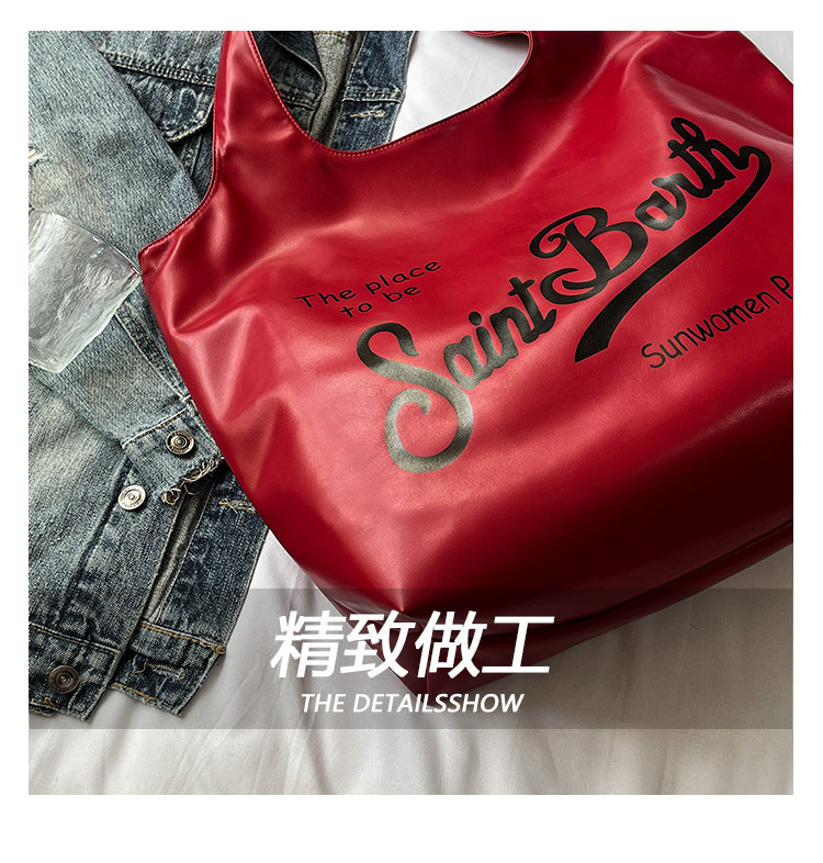 Large-capacity single-shoulder bag for women, 2025 new style, fashionable, casual and versatile tote bag, letter niche design handbag Item Picture