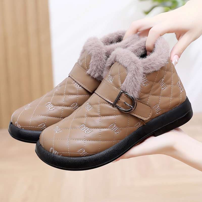 Winter warm low boots flat