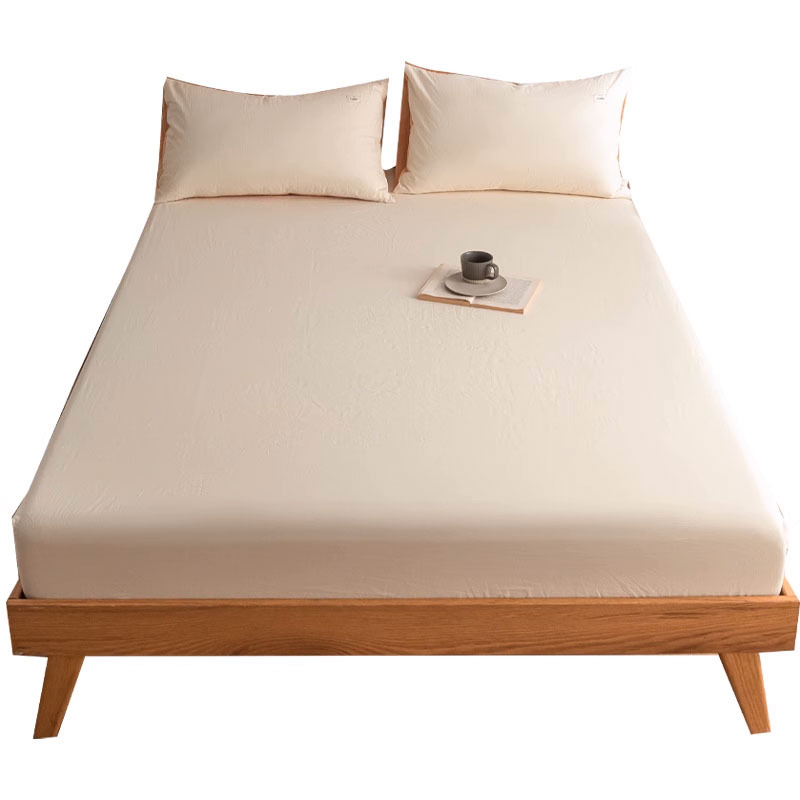 Sombrilla de cama de algodón lavado de algodón puro pieza individual 100 funda de cama de algodón cubierta protectora de colchón Simmons cubierta de polvo de sábana de dormitorio 3