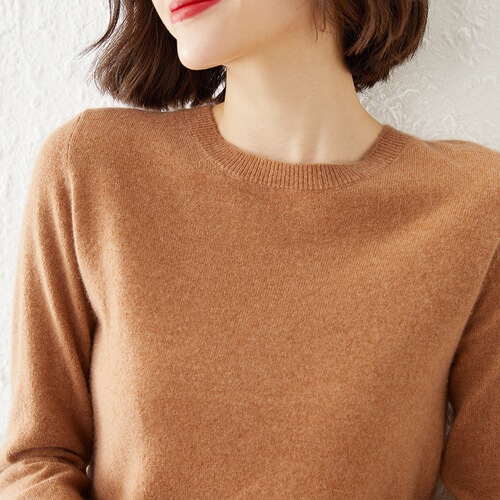 [Broken Size Sweater] Thickened Autumn and Winter Round Neck Knitted Bottoming Slim Fit Knitted Women's Sweater Warm Top