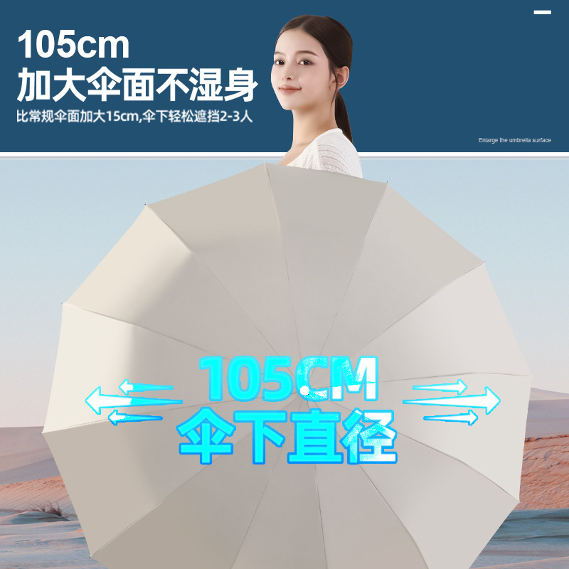 24骨抗风暴自动折叠雨伞加固加大户外晴雨两用学生专用大号双人伞|undefined