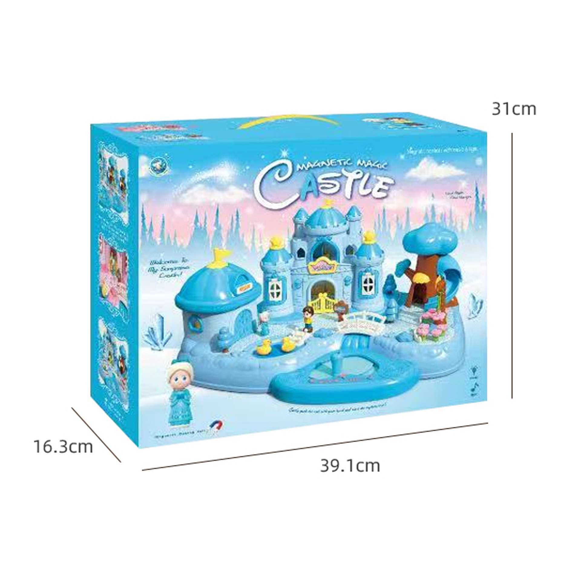 Simulación magnética infantil transfronteriza Jardín de sueños Castillo modelo de casa Jardín granja escena casera juguetes