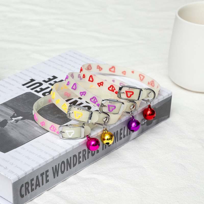 New pet luminous cat collar dog collar puppet small pet dog collar anti-lost factory direct wholesale