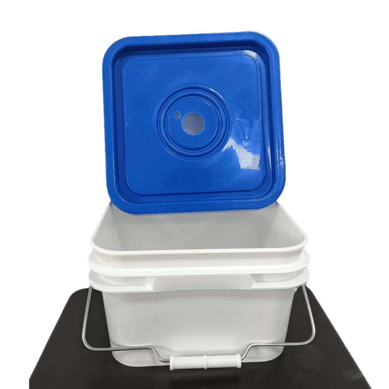 塑料方桶 五金工具收纳桶 电动工具整理桶节省空间白色黑色可选6L