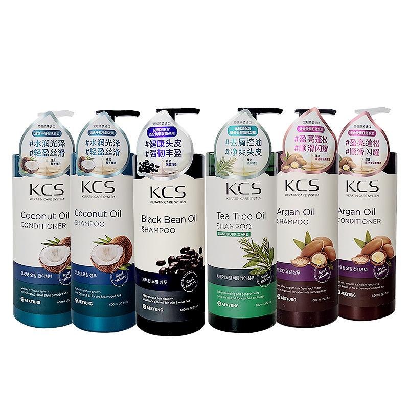 韩国KCS可希丝盈亮蓬松丝柔水漾去屑健发丰盈洗发水护发素600ml|undefined