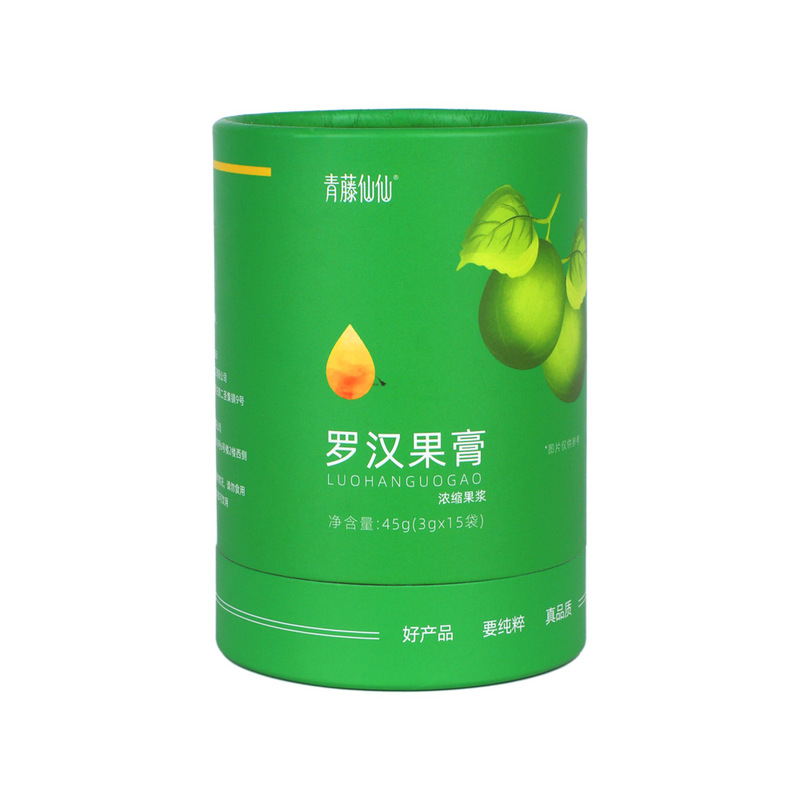 定制圆柱形包装儿童保健品纸筒上下盖卷边彩印益生菌饮品纸罐定制|undefined
