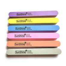 sunshine海绵挫打磨条合资美甲工具修甲套装成品双面刻磨指甲挫条