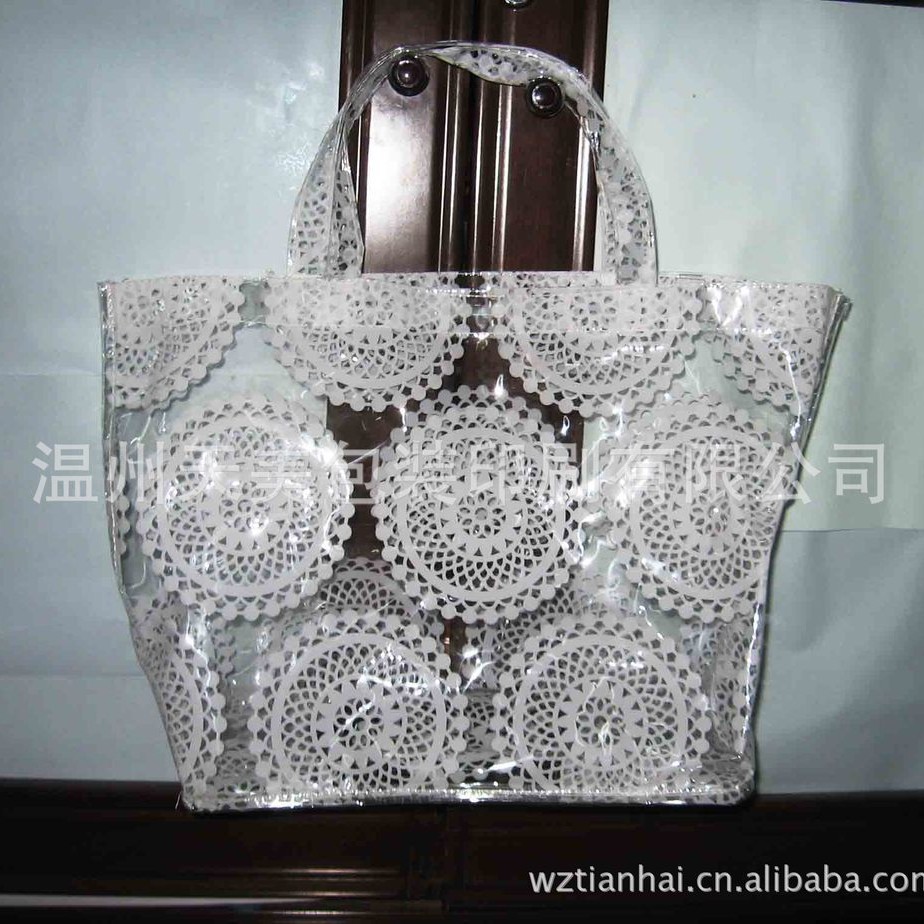 厂家批发供应PVC袋EVA化妆收纳袋tpu购物礼品包便携宽手提